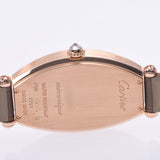 Cartier Cartier Teno SM Diamond Zel D Buckle Women PG / Leather Watch Hand-rolled Silver Dealer A-Rank Used Silgrin