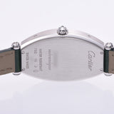 Cartier Cartier Tono SM diamond bezel D buckle ladies WG / leather watch hand wound silver dial a