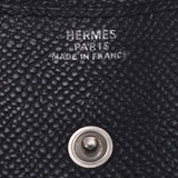 HERMES エルメス ルヴァンキャトル 小銭入れ 黒 SV金具 □C刻印(1999年頃) ユニセックス クシュベル コインケース Bランク 中古 銀蔵