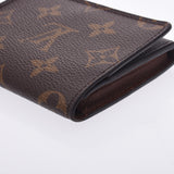 Louis Vuitton Louis Vuitton Monogro Anvelop Cult Du访问Brown M63801 UniSex Monogram Canvas Card Case AB排名使用Sinkjo