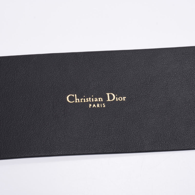 Christian Dior クリスチャンディオール ディオール クエイクベルト 75cm 黒 ゴールド金具 ユニセックス カーフ ベルト Aランク 中古 銀蔵