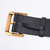 Christian Dior Christian Dior Dior Quake Belt 75cm Black Gold Bracket Unisex Curf Belt A-Rank Used Silgrin