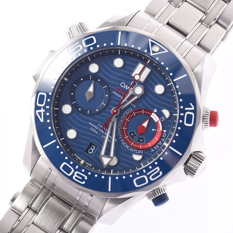 Omega Omega Seamaster Corachal Americas Cup 210.30.44.51.03.002 Boys SS Watch Automatic Roll Blue Character A-Rank Used Silgrin