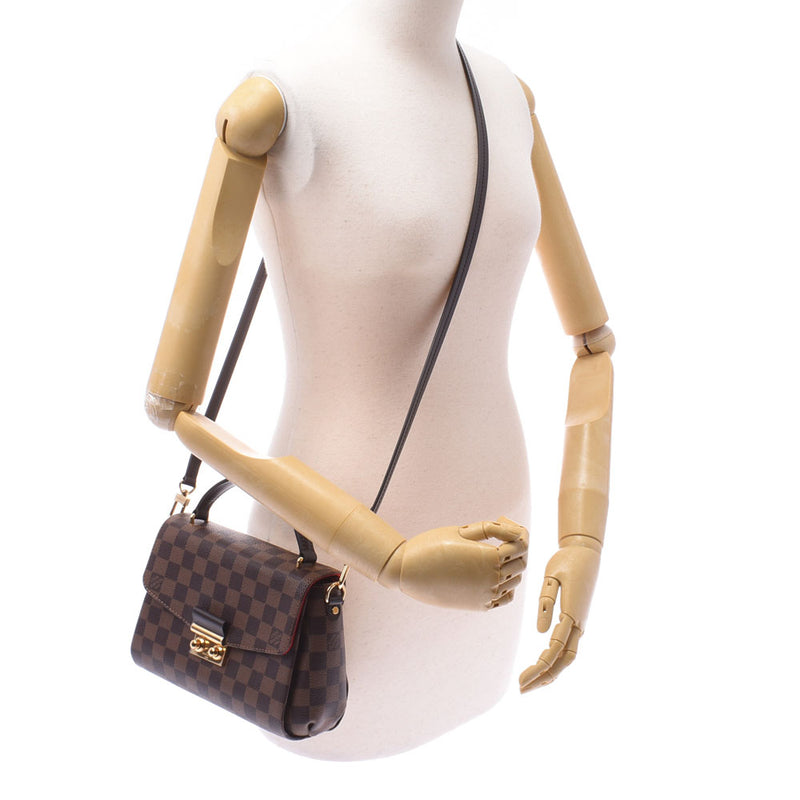 Louis Vuitton Louis Vuitton Damier Croisette 2way Bag Brown N53000 Women's Dumie Campbus Handbag New Sanko
