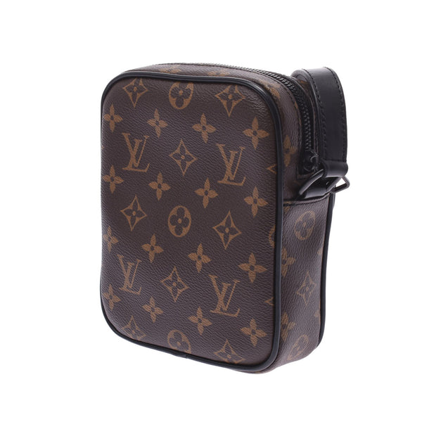 Louis Vuitton Louis Vuitton Makasa Cristopher Harmet钱包棕色/黑色M69404男士单肩包A-Rank使用Silgrin