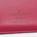 Louis Vuitton Louis Vuitton Portophyu Capsyn Compact Noyle / Hot Pink M62157 Women's Trailon Leather Three Folded Wallets B Rank Used Silgrin
