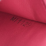 路易威登路易威登Portophyu Capsyn紧凑型踢/热粉红色M62157女士行军皮革三折叠钱包B排名使用硅胶