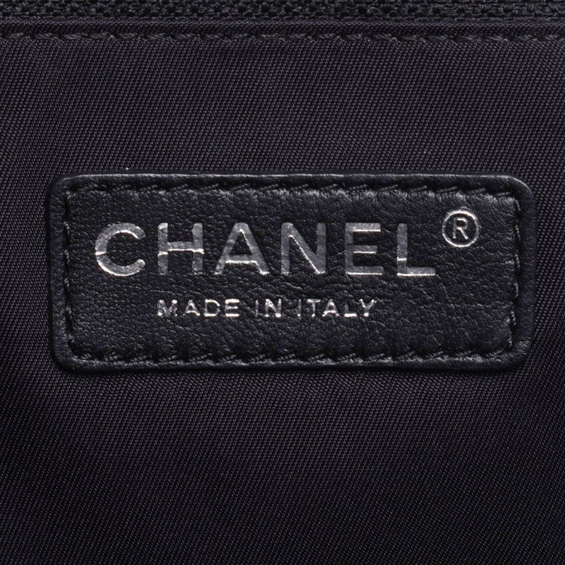 CHANEL シャネル パリビアリッツ トートMM 黒 ユニセックス キャンバス/レザー トートバッグ Aランク 中古 銀蔵