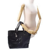 CHANEL Chanel Parylitz Tote MM Black Unisex Canvas/Leather Tote Bag A Rank Used Ginzo