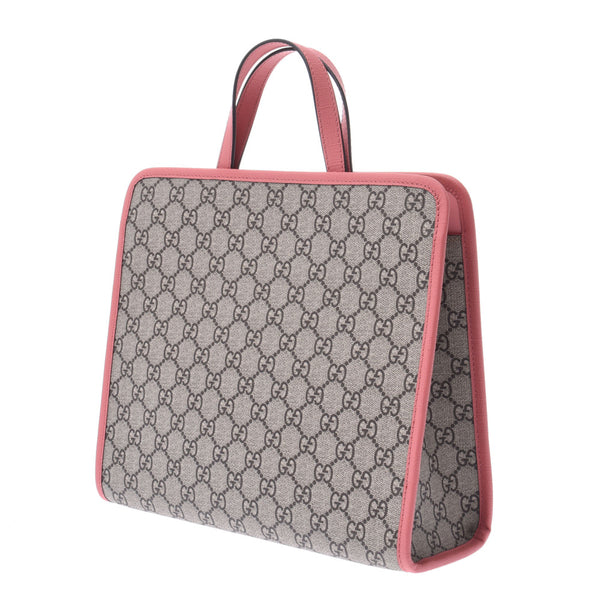 GUCCI Gucci Children's Higuchi Yuko Beige / Pink 605614 Women's PVC Canvas / Leather Handbag New Sanko