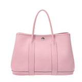HERMES エルメス ガーデンパーティ TPM ローズサクラ シルバー金具 T刻印(2015年頃) レディース カントリー ハンドバッグ Bランク 中古 銀蔵