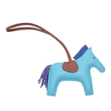 HERMES エルメス ロデオMM 馬モチーフ ブルー系 レディース アニューミロ チャーム ABランク 中古 銀蔵