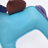 HERMES エルメス ロデオMM 馬モチーフ ブルー系 レディース アニューミロ チャーム ABランク 中古 銀蔵