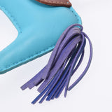 HERMES エルメス ロデオMM 馬モチーフ ブルー系 レディース アニューミロ チャーム ABランク 中古 銀蔵