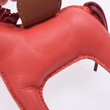 Hermes Hermes Rodeo MM马图案红色女士Annu Miro Charm Ab排名使用Silgrin