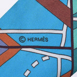 Hermes Hermes Twilley Hermes Sports Blue / Green / Purple Women Silk 100% Scarf B Rank Used Silgrin