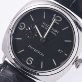 Officine Panerai Officene Panerai Radio Meal Black Seal 3 Days PAM00388 Men's SS / Leather Watch Automatic Wound Black Table A-Rank Used Silgrin