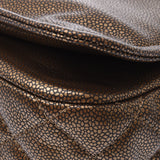 CHANEL シャネル チェーンショルダーバッグ ブロンズ シルバー金具 レディース ソフトキャビアスキン Aランク 中古 銀蔵