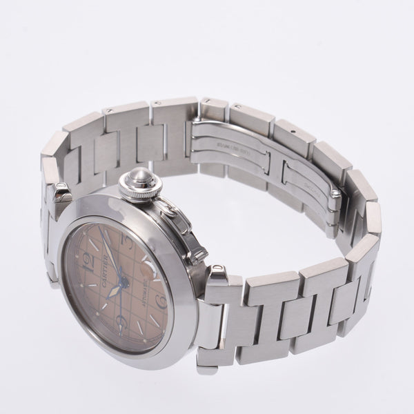 CARTIER カルティエ パシャC W31024M7 ボーイズ SS 腕時計 自動巻き ピンク文字盤 Aランク 中古 銀蔵