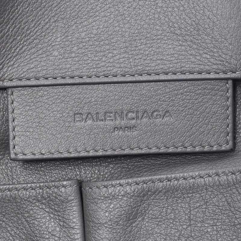 Balenciaga Valenciaga The Paper Metallic Gray Silver Bracket 357331 Unisex Curf Tote Bag B Rank Used Silgrin