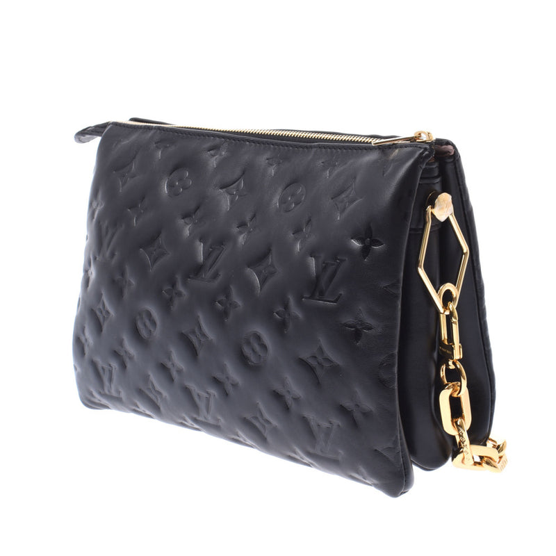 Louis Vuitton Coussin PM M57790 3WAY Shoulder Bag Clutch Noir