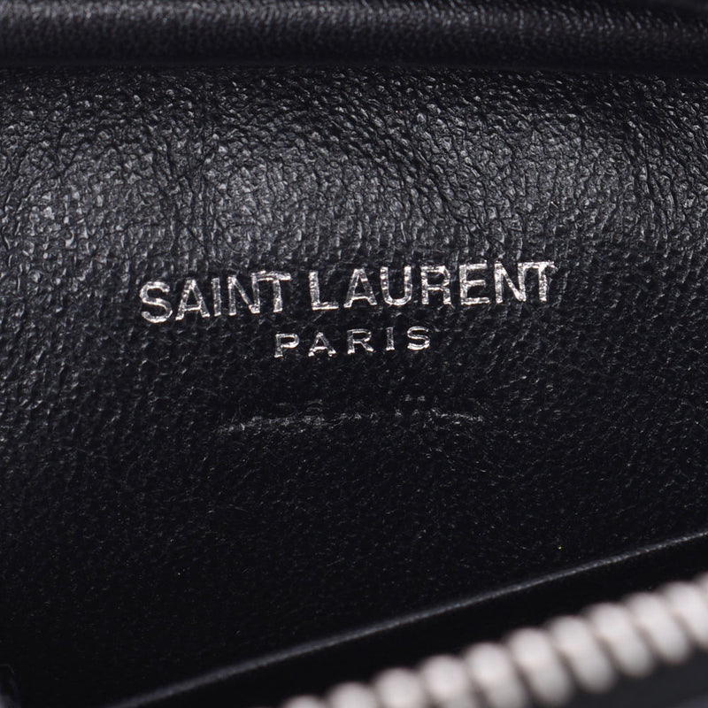 Yves Saint Laurent Ivers Saint Laurent Heart Stads Mini苍蝇黑银托架女性的Curf肩带Ab排名使用Silgrin