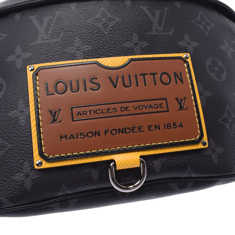 Louis Vuitton Louis Vuitton Monogram Eclipse Discovery Bum Bag Black M45220 Men's Monogram Eclipse Canvas Body Bag A-Rank Used Silgrin