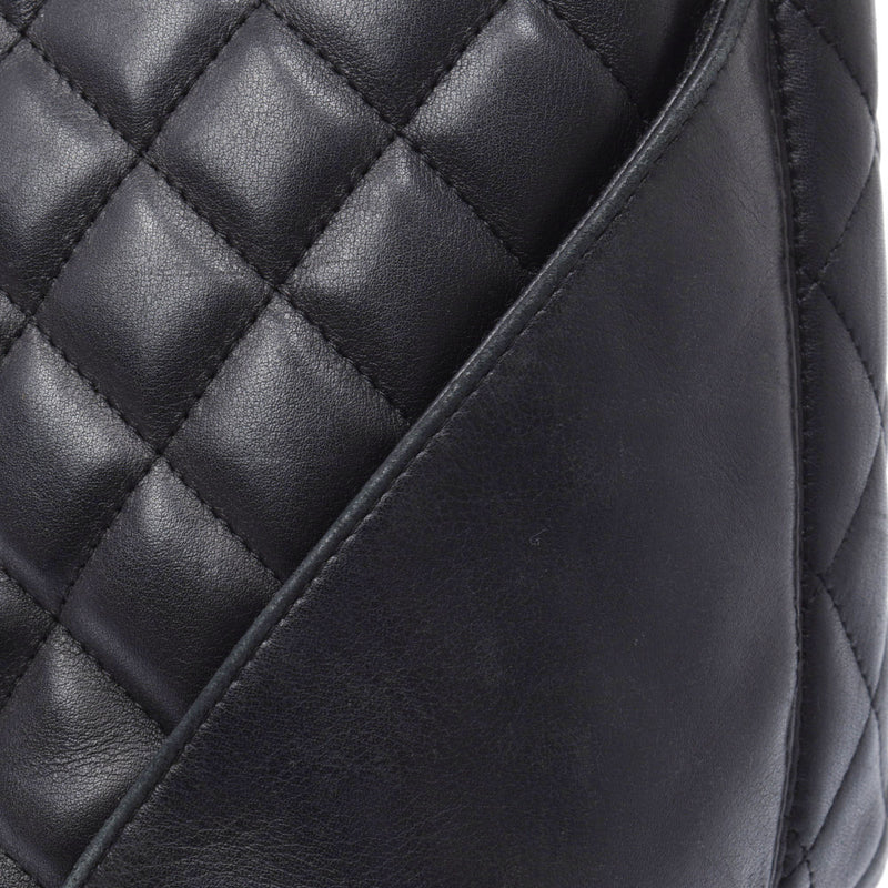 Chanel Chanel Cambon Line Large Tote Black / Black Ladies Lam Skin Tote Bag B Rank Used Silgrin