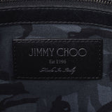 JIMMY CHOO ジミーチュウ スタースタッズ 黒 シルバー金具 メンズ カーフ クラッチバッグ Bランク 中古 銀蔵