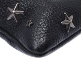 JIMMY CHOO ジミーチュウ スタースタッズ 黒 シルバー金具 メンズ カーフ クラッチバッグ Bランク 中古 銀蔵