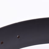 GUCCI Gucci GG Pattern Interlocking G 85CM Dark Brown Silver Fittings 142931 Men's PVC / Leather Belt AB Rank Used Silgrin
