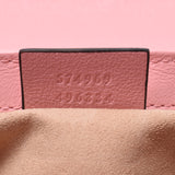 GUCCI古奇GG玛特超级迷你袋波尔多/粉色黄金配件574969女士皮革挎包新同二手银藏