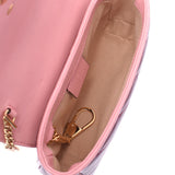 GUCCI古奇GG玛特超级迷你袋波尔多/粉色黄金配件574969女士皮革挎包新同二手银藏