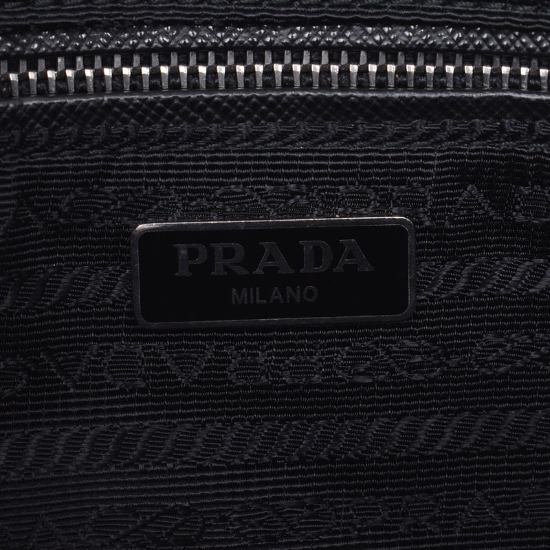 Prada chain bag 2way black silver bracket Women s handbag PRADA