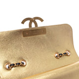 CHANEL シャネル マトラッセ チェーンショルダー 二重蓋 黒/ゴールド ゴールド金具 レディース ラムスキン ショルダーバッグ Bランク 中古 銀蔵