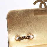 CHANEL シャネル マトラッセ チェーンショルダー 二重蓋 黒/ゴールド ゴールド金具 レディース ラムスキン ショルダーバッグ Bランク 中古 銀蔵