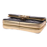 CHANEL シャネル マトラッセ チェーンショルダー 二重蓋 黒/ゴールド ゴールド金具 レディース ラムスキン ショルダーバッグ Bランク 中古 銀蔵