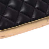 CHANEL シャネル マトラッセ チェーンショルダー 二重蓋 黒/ゴールド ゴールド金具 レディース ラムスキン ショルダーバッグ Bランク 中古 銀蔵