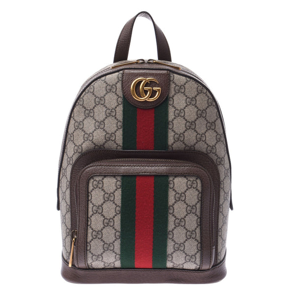 Gucci dedication GG small backpack grey / Brown 547965 Unisex GG purple Canvas Leather Backpack