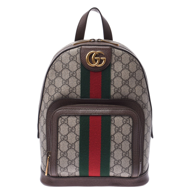 GUCCI グッチ オフィディア GGスモール バックパック グレージュ系/ブラウン 547965 ユニセックス GGスプリームキャンバス レザー リュック・デイパック Aランク 中古 銀蔵