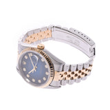 ROLEX Rolex Day Just 10P Diamond 16233G Men's YG / SS Watch Automatic Wound Blue Gradation Dial A Rank Used Silgrin