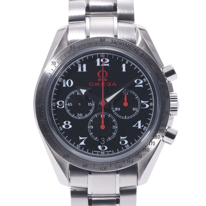 OMEGA Omega Speed ​​Master Broad Arrow 3558.50 Men SS Watch Automatic Wound Black Table A-Rank Used Silgrin