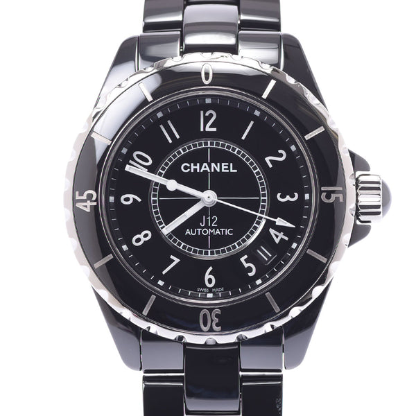 CHANEL シャネル J12 38mm H0685 メンズ 黒セラミック/SS 腕時計 自動巻き 黒文字盤 Aランク 中古 銀蔵