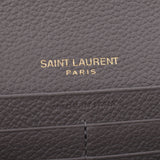 Saint Laurent Sun Laurent YSL线大型襟翼钱包灰色金支架UniSex Curf Long Holdet A-Rank使用Silgrin