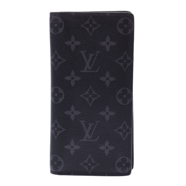 LOUIS VUITTON ルイヴィトン モノグラム エクリプス ポルトフォイユ ブラザ 黒 M61697 メンズ モノグラムエクリプスキャンバス 長財布 Bランク 中古 銀蔵