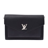 LOUIS VUITTON ルイヴィトン ポシェット ロックミー チェーン 2WAY 黒 シルバー金具 M63471 レディース レザー ショルダーバッグ 新同 中古 銀蔵