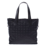 Chanel Black label label Tote Tote Black Womens nylon / Leather Tote Bag