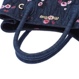 Miumu muumu Matisse 2WAY multi indigo / flower Womens denim handbags