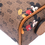 GUCCI グッチ ミッキーマウス ディズニーコラボ ブラウン ゴールド金具 602536 レディース PVC/カーフ ショルダーバッグ 未使用 銀蔵