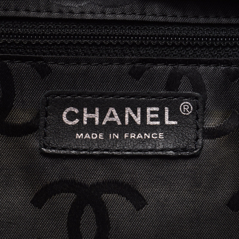 CHANEL シャネル カンボンライン ラージトート ピンク/黒 レディース ラムスキン トートバッグ ABランク 中古 銀蔵